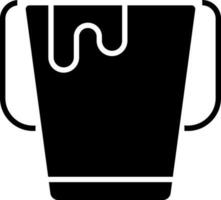 Paint Bucket Icon In black and white Color. vector