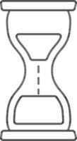 Hourglass Icon In Black Line Art. vector