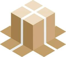 3d illustration of delivery box icon. vector