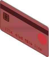 Credit or debit card icon in 3D style. vector