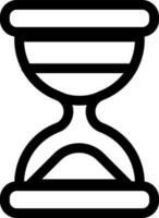 Isolated hourglass icon in line art. vector