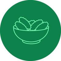 Bowl Of Dried Dates Icon On Green Background. vector