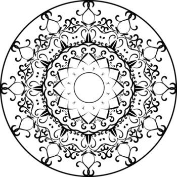 Circular Pattern In Form Of Mandala On White Background. vector