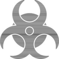 Illustration Of Bio Hazard Icon In Gray And White Color. vector