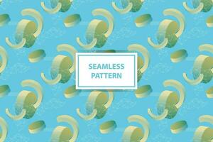 Neo memphis seamless pattern with gradient color vector