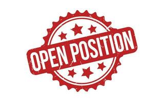 Red Open Position Rubber Stamp Seal Vector
