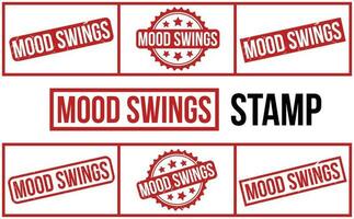 Mood Swings rubber grunge stamp set vector