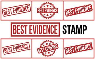 Best Evidence offer Rubber Stamp set Vector