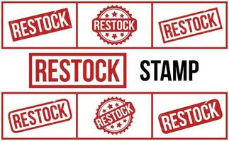 Restock rubber grunge stamp set vector