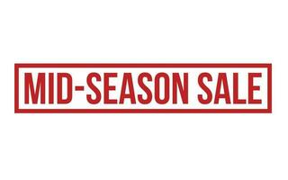 Mid Season Sale Rubber Stamp Seal Vector