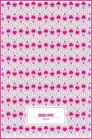 unique spike pattern with heart shape as ornament vector
