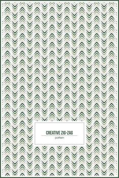 creative zig-zag pattern with dark green gradient color vector
