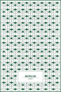 múltiple verde línea modelo y al azar apilar vector