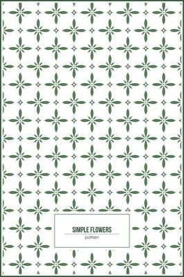 simple flowers pattern with green leaf color
