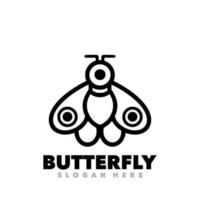 Butterfly outline simple vector