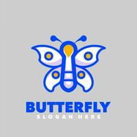 Butterfly line logo vector