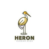 Heron outline logo vector