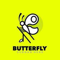 Butterfly simple logo vector