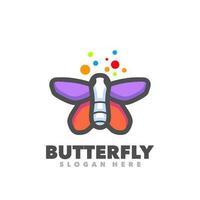 Butterfly simple logo vector