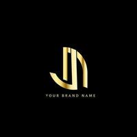 Gold logo with the title'your brand name ' vector