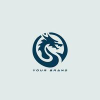 A dragon logo that says your brand on it vector