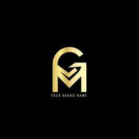 Logo for a brand called gm vector