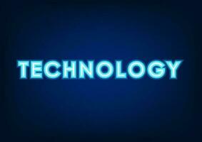 Technology font background It is a letter with light all around it. Focus on dark blue tones. suitable for poster work Technology Related Jobs vector