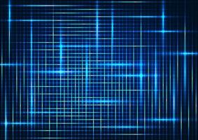 Grid technology background The concept represents the operation of an internet network that is processing high-speed data transmissions. Blue stripes line a box of pixels. focus on posters vector