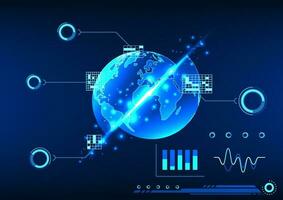 tierra tecnología antecedentes se refiere a exploración a encontrar información mediante el Internet red ese lata acceso información en cualquier sitio en el mundo. o haciendo internacional negocio vector