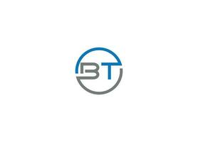 bt initial creative modern logo design vector icon template