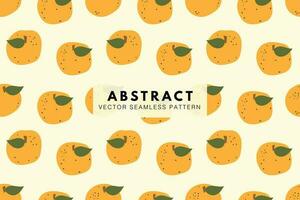 Orange citrus sweet fruit cute pattern. Abstract seamless repeat vector pattern