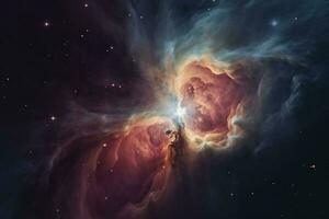 el Orión nebulosa profundo espacio objetos , generar ai foto