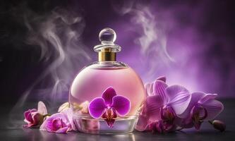 perfume aroma desde suave orquídeas flor , generativo ai foto