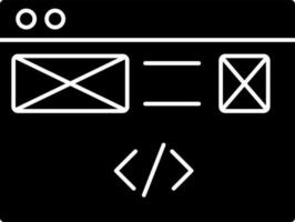 Web Development Glyph Icon. vector