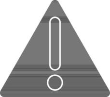 Warning Symbol In Black And White Color. vector