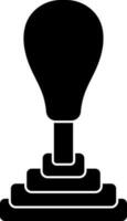 Illustration Of Gear Stick Icon In black and white Color. vector