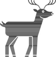 Reindeer Icon In Glyph Style. vector