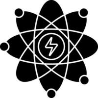 Flat Style Atomic Energy Glyph Icon. vector