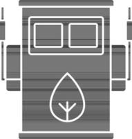 Bio Fuel Pump Icon In black and white Color. vector