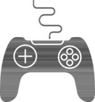 juego controlador icono en negro y blanco color. vector