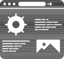 Website Icon In black and white Color. vector