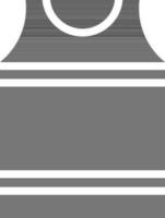 Black And White Undershirt Or Tank Top Icon. vector