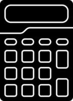 glifo calculadora icono en plano estilo. vector