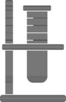 Isolated Test Tube Stand In Black And White Color. vector
