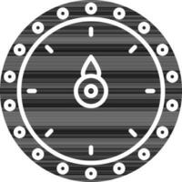 Isolated Compass Icon In Glyph Style. vector