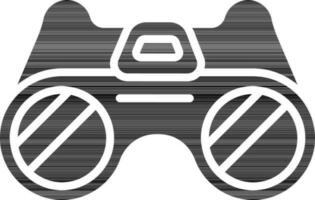 Binoculars Icon Or Symbol In black and white Color. vector