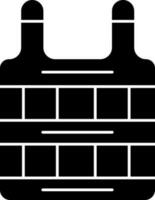 Safety Vest Icon In black and white Color. vector