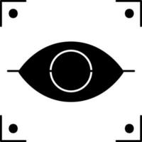 Retina Scanner Icon In black and white Color. vector