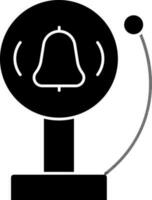 Firefighter Alarm Bell Icon In black and white Color. vector