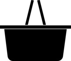 Illustration of Basket Icon In Flat Style. vector